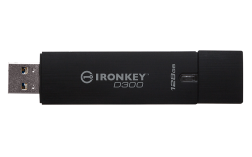 Kingston Technology IronKey D300 128GB USB 3.0 FIPS 140-2 Level 3 AES 256-bit